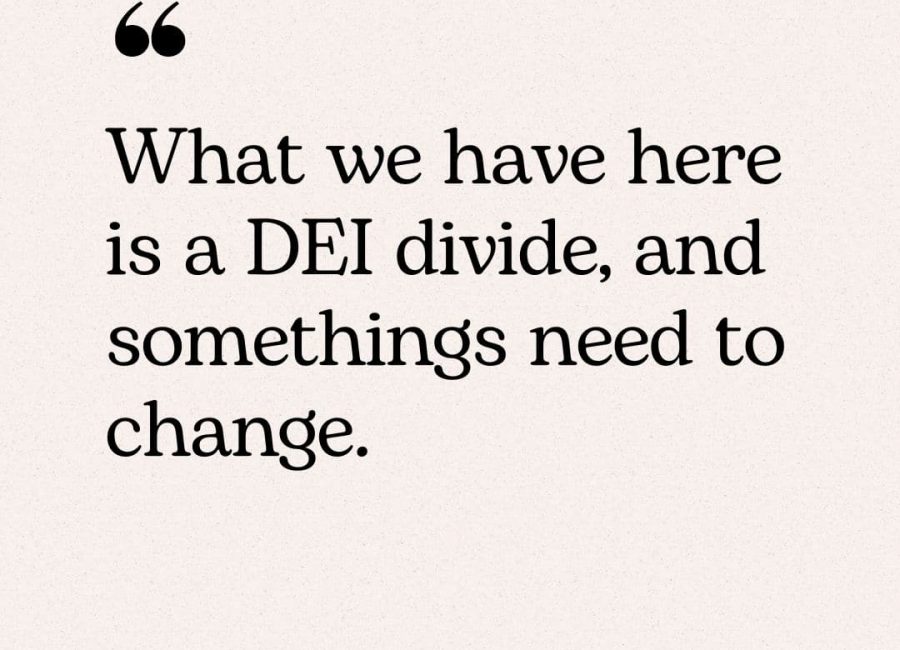 What we have here is a DEI divide, and somethings need to change.